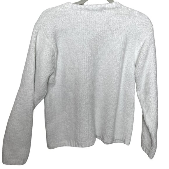Atlantis Fleece White Long-Sleeve Pullover, S - Picture 4 of 8